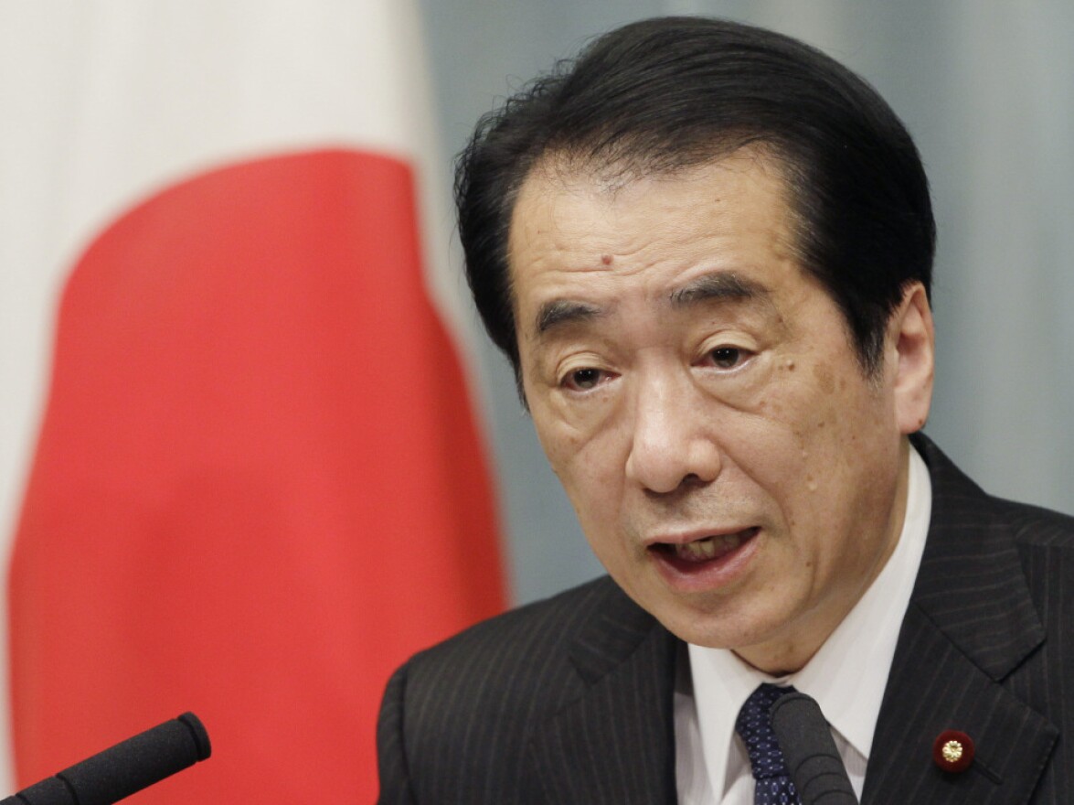 Japanese Prime Minister Naoto Kan speaks during a news conference in Tokyo in May. The beleaguered leader is expected to step down in coming weeks.